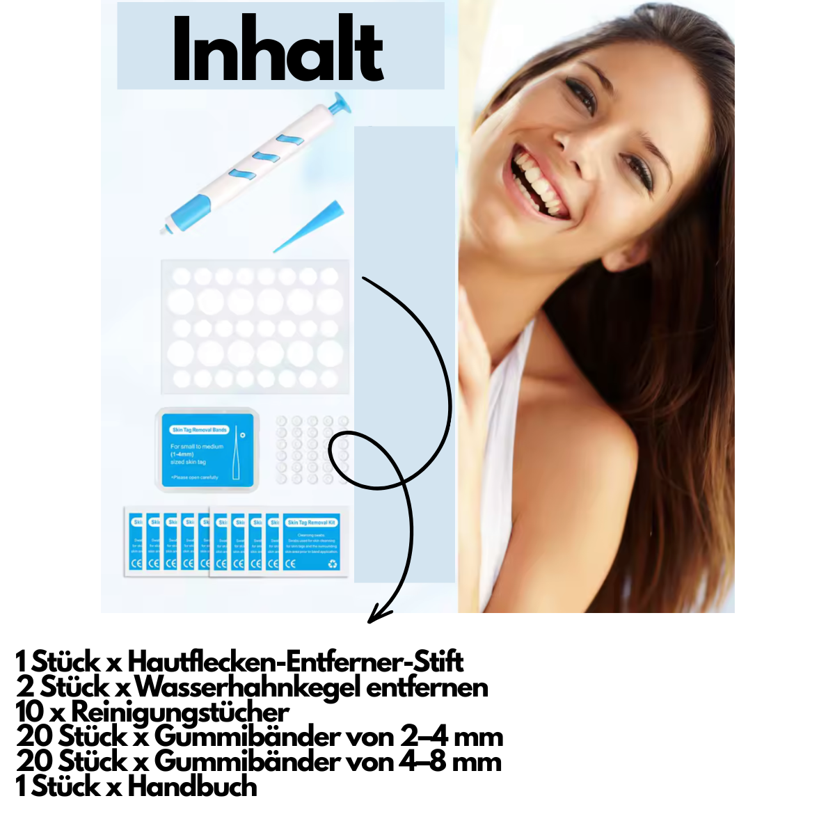 Hautanhängsel entfernt jeden Fleck am Körper!